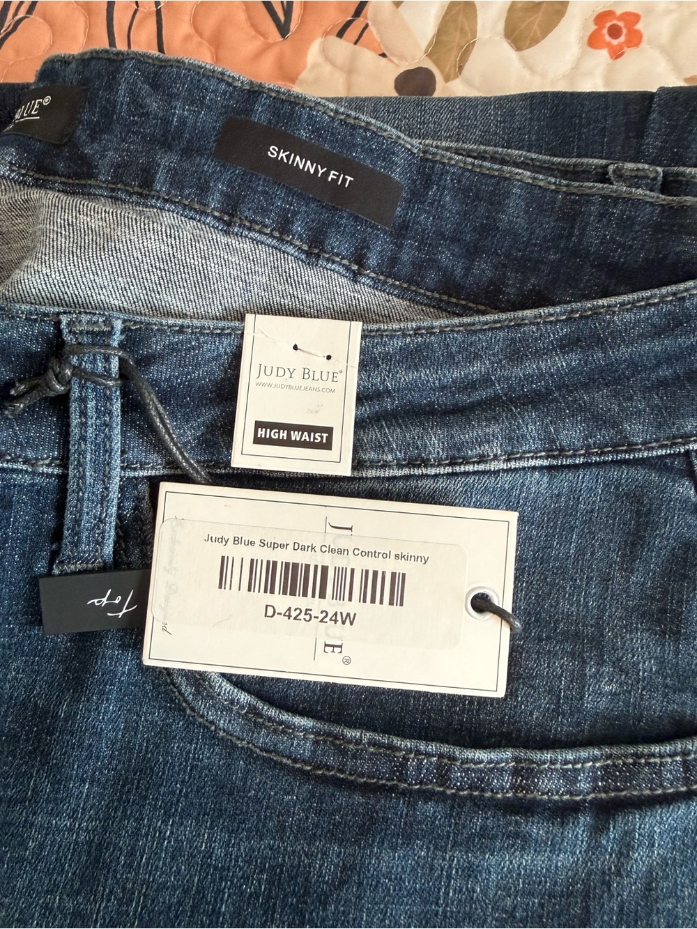 Judy Blue High Waist Skinny Jeans - Dark Blue Wash